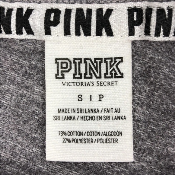 Victoria's Secret PINK Burgundy and Gray Crew Neck Sweatshirt - Picture 5 of 8